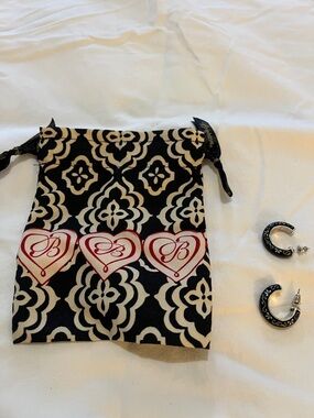 Brighton black and silver earrings
